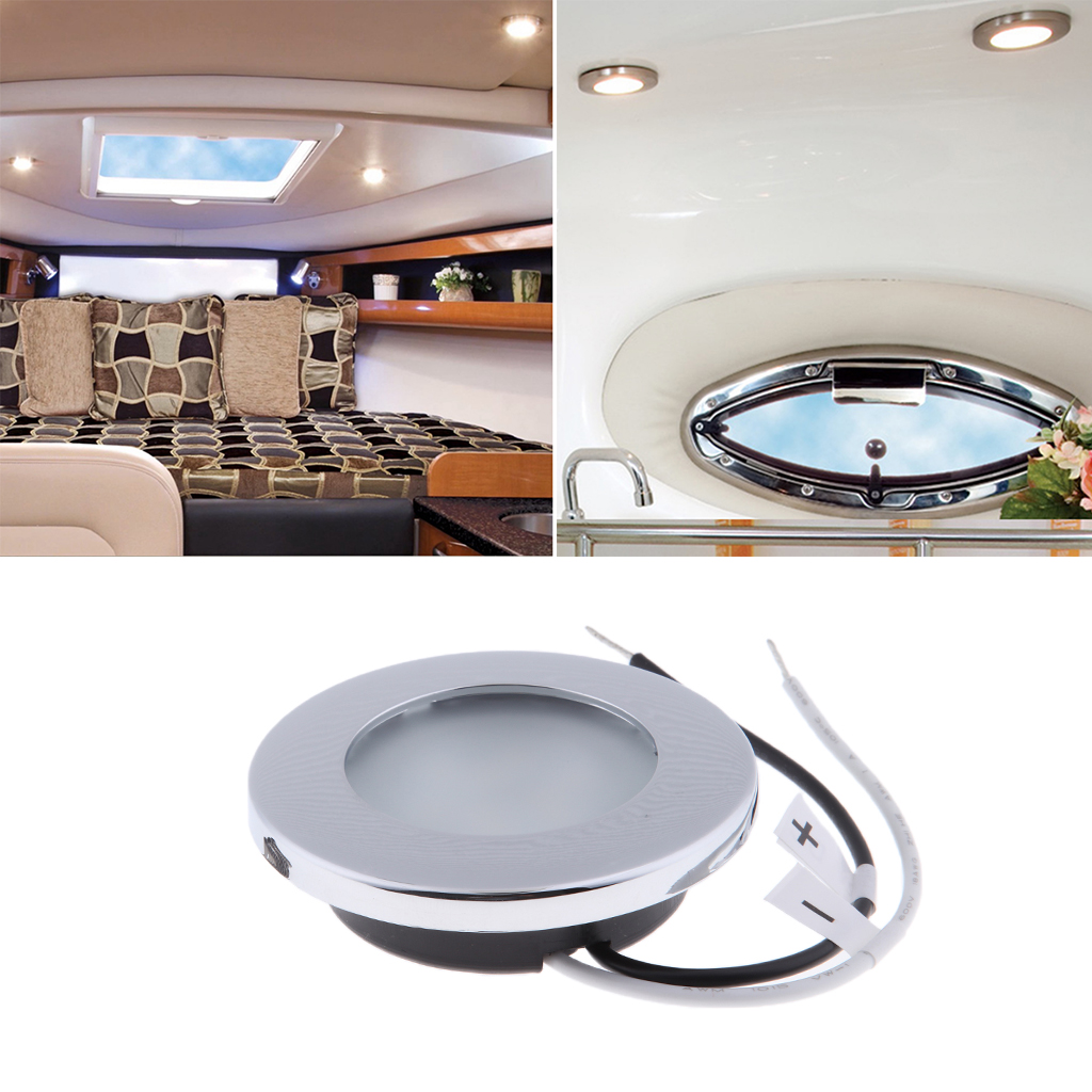 Dome//Cabin//Celing Light 12V LED Interior Stainless Steel //Boat//Yacht 5/'/'