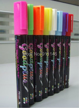 Free shipping 8pcs a set 5mm Electronic handwritten led neon board neon pen multicolour light emitting paint brush pen 5mm8 set