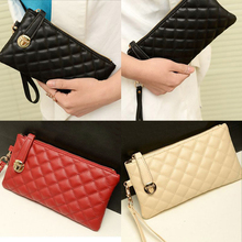 Fashion Women Zip PU Leather Clutch Case Lady Long Handbag Wallet Purse V3NF
