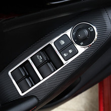 High quality Car armrest switch button ABS Chrome decorative panel frame trim for Mazda 3 AXELA