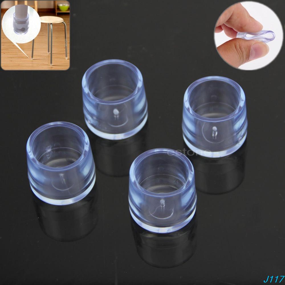 Free shipping New 4x Rubber Furniture Table Chair Leg Floor Feet Cap Cover Protectors Round internal diameter 15mm-J117