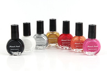 26Colors to choose 1 bottles Professional Painting Konad Nail Varnish Manicure UV Nail Polish Gel For