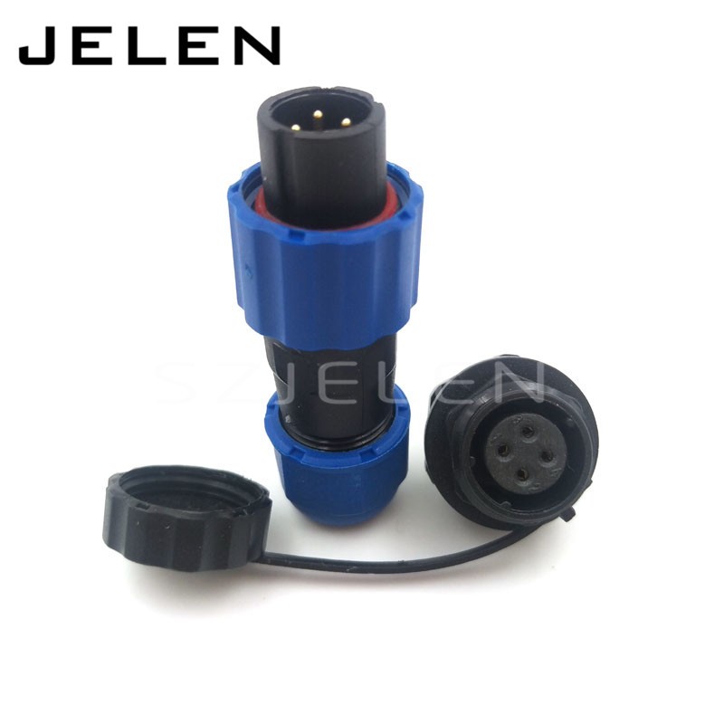 Description Picture 5 of itemSD13 , 4 pin cable connectors waterproof 250v sockets led cabinet Power connector, 4pin waterproof panel mount connector,IP68