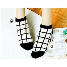 1 pair Soft Pure Socks Elastic Low Cut Stripes Short Ankle Socks Cotton Houndstooth Exercise Hotsell
