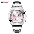 LONGBO Luxury Brand Women Watch Fashion Stainless Steel Colorful Dial Quartz Watch Ladies Elegant Dress Watch