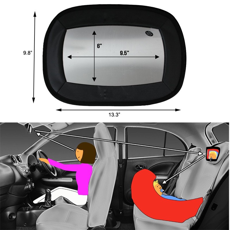 Largest Baby Back Seat Mirror 8