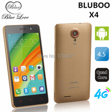 Freeshipping Original BLUBOO X4 4.5” QHD 4G LTE Cell Phone MTK6582 Quad Core 1GB RAM 4GB ROM Android 4.4 8MP+5MP Dual Camera