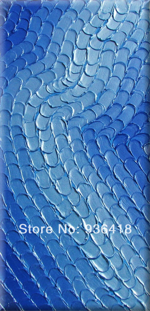Made to order blue abstract handpainted acrylic thick 3d texture ...
