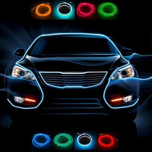 Новый 9 цветов автомобильного интерьера ремонт атмосфера света / stlying EL холодный свет из светодиодов декоративные огни / 1 м с приводом