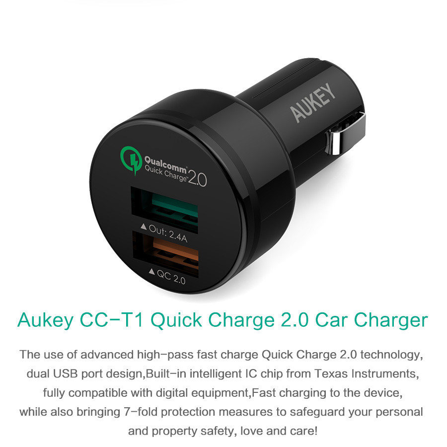 [ Qualcomm  ]  Aukey   2.0 30  2 () USB     AIPower 5  / 2.4A  