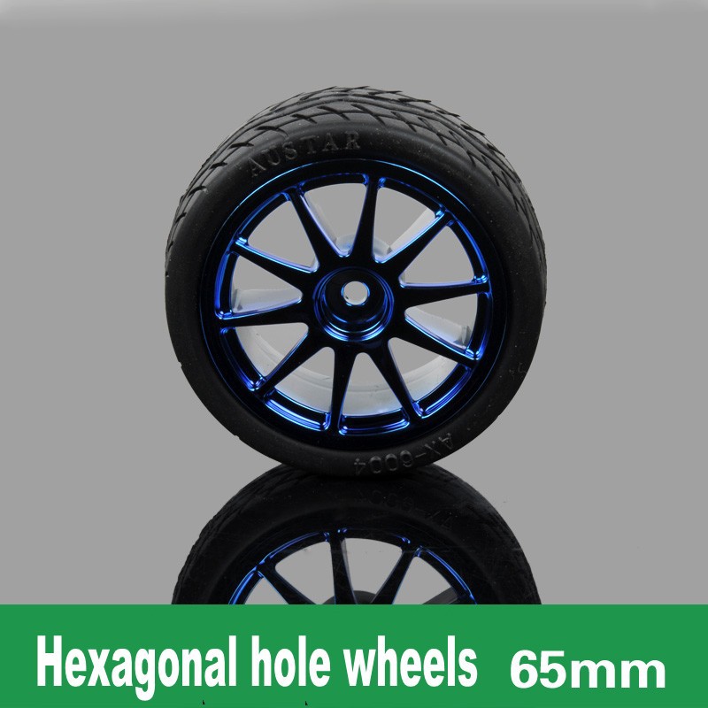 65mm tires Big Wheel Robot 1:10 Smart Wheels  Quality tire wheel model Free Shipping 4pcs
