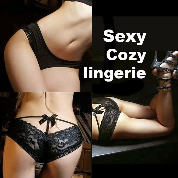 High Quality Hot Sell Women s Sexy Lace Panty Seductive Underwears Bikini Lingerie Knickers Black 1STL