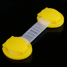 5pcs set baby Child Kids Drawer Cabinet Lock Short Style Safety Lock Yellow 2015 Clearance Sale