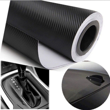Free Shipping!127X30cm 3D Black Carbon Fiber Vinyl Film Carbon Fibre Car Wrap Sheet Roll Film tools Sticker Decal car styling
