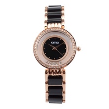 Luxury Women s Watch Women Rhinestone Watches Plastic Strap Lady Quartz Wristwatch With Diamond K485M RGB