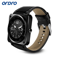 ORDRO B3 Premium Ultra thin Wrist Watch Leather Band 316 Stainless Steel Ccrews Smart U Watch