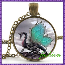 New Stunning 19 Style Dragon Necklace Handmade Dragon Jewelry Long Photo Necklace Charm Fantasy Blue Dragon