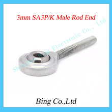 Free Shipping !10 pcs/lot 3mm male metric threaded rod end joint bearing NOS3 SA3T/K POSA3