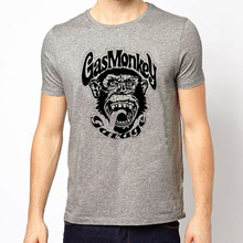 Printed Gas Monkey t shirts Monkey Sticker Gas Monkey t shirts Brand Fashion Casual Tshirt Clothing