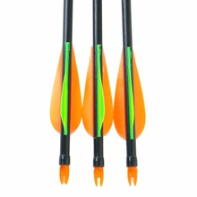 3pcs 30inch Fiberglass Arrows 30 80LBS with Orange Green Feather Hunter Nocks Hunting Target For Recurve