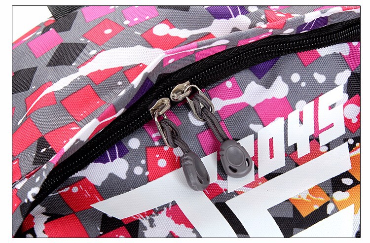 Fashion grid shape women nylon backpack girl school bag Casual Travel bags (20)