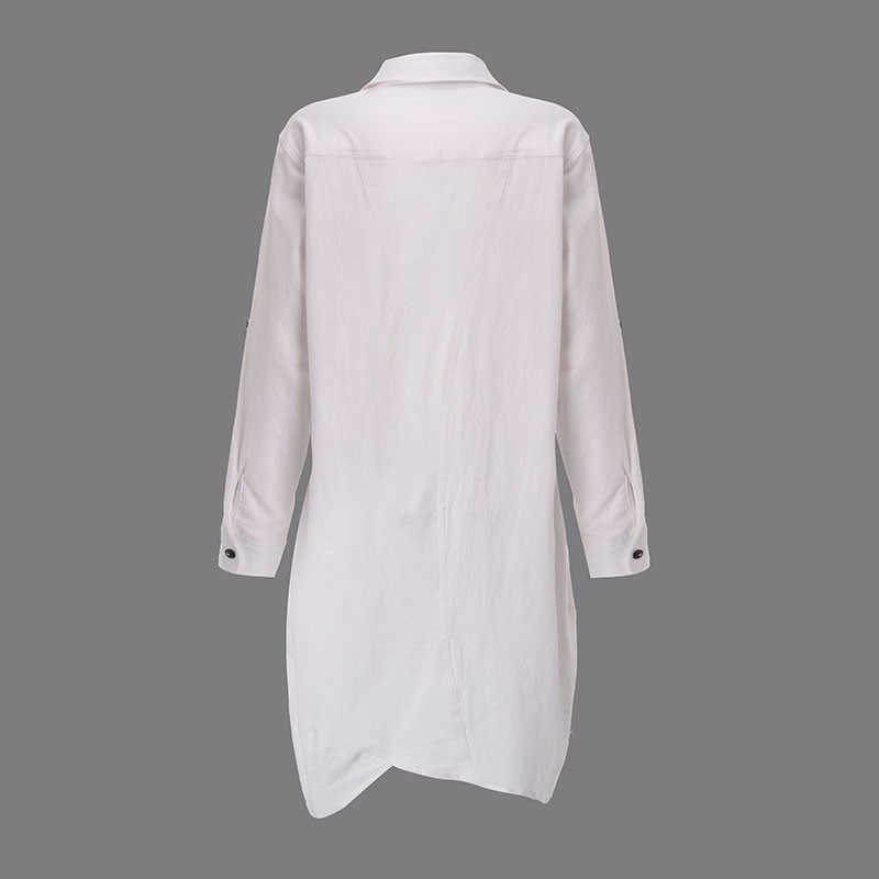 ZANZEA Fashion Women Blouses 2018 Autumn Long Sleeve Irregular Hem Cotton Shirts Casual Loose Blusas Tops Plus Size S-5XL aeProduct.getSubject()