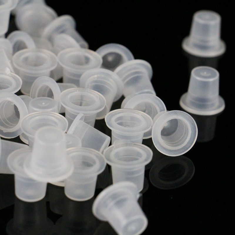 Wholesale White Tattoo Ink Cups 11mm Plastic Caps Medium Size Pigment