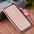 top quality Candy Color ultra flexible Black Clear Bumper Frame Silicone Case Cover for iPhone6 6plus