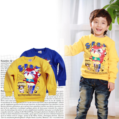 2014 spring/autumn plus velvet sweatshirt child sweatshirt pullover children' cotton hoodies baby outerwear 4pcs/lot