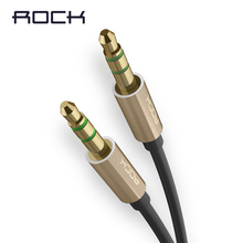 ROCK 1M Male to Male 3 5mm to 3 5mm Universal Gold Plated Tangle Free Auxiliary