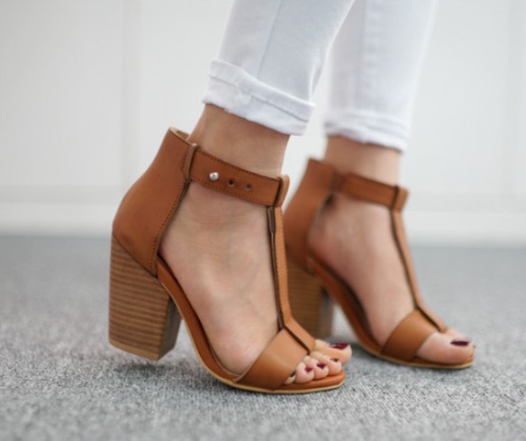 casual block heel sandals