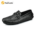 Men s Casual Crocodile Emboss Genuine Leather Boat Shoes Slip on Penny Loafers Moccasin Fashion Flat