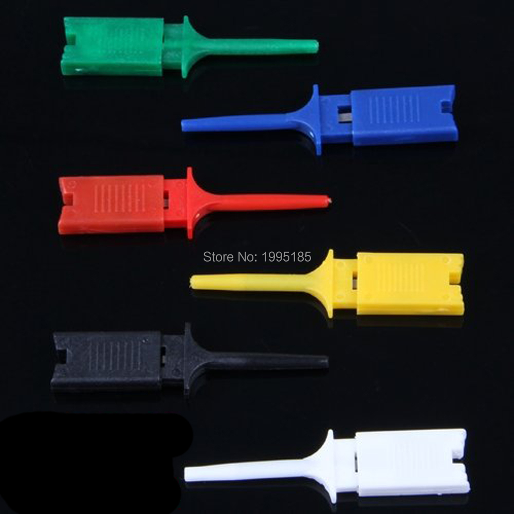 Hot Sale!12x SMD IC 6 Colors Test Hook Clip Grabbers Test Probe TS 