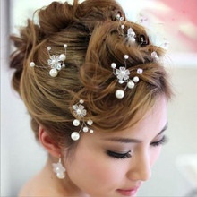 1PC Pearl Bridal Combs Cystal Flower Wedding Hair Accessories Tiara Hairpins Crystal Bridal Women Casual Pins Hair Jewelry D0022