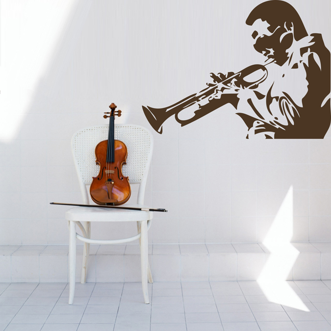 Jazz Wall Decor Promotion For Promotional On Muscis Band With Drums Silhouette Art Design Wall Mural Jazz Rock Pop Music Series Vinyl