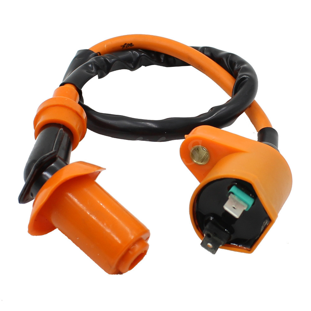 High Performance Orange Racing Spark Plug Ignition Coil For font b GY6 b font 50cc 125cc