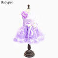 2016 Summer dog wedding dress newest tutu dress for party pet dress with rose clothes for