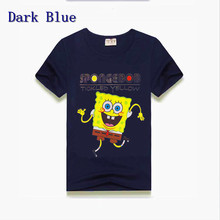 2016 Cartoon spongebob T Shirts Children Clothes Boys Short Sleeve Tees 100% Cotton Baby Girls Clothing Boys’ T-Shirts Kids Tops