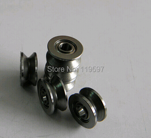10pcs Miniature bearing U624ZZ 624VV 624V with u-shaped slot size 4*13*7 mm linear bearing guide rail bearing