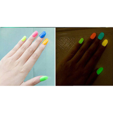 Hotsell 20 Candy Colors Glow In Dark Luminous Fluorescent Nail Art Polish Enamel New Arrived Promotion