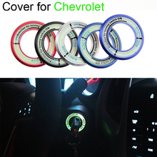 New car – styling Fashion Style Luminous Ignition Switch Cover for Chevrolet Cruze Aveo Captiva Trax Malibu Sail Orlando