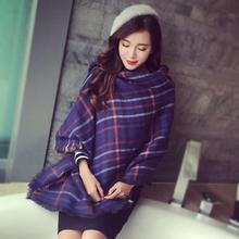 Lady Women Blanket Oversized Tartan Scarf Wrap Shawl Plaid Cozy Checked Warm Fashion Hot Selling
