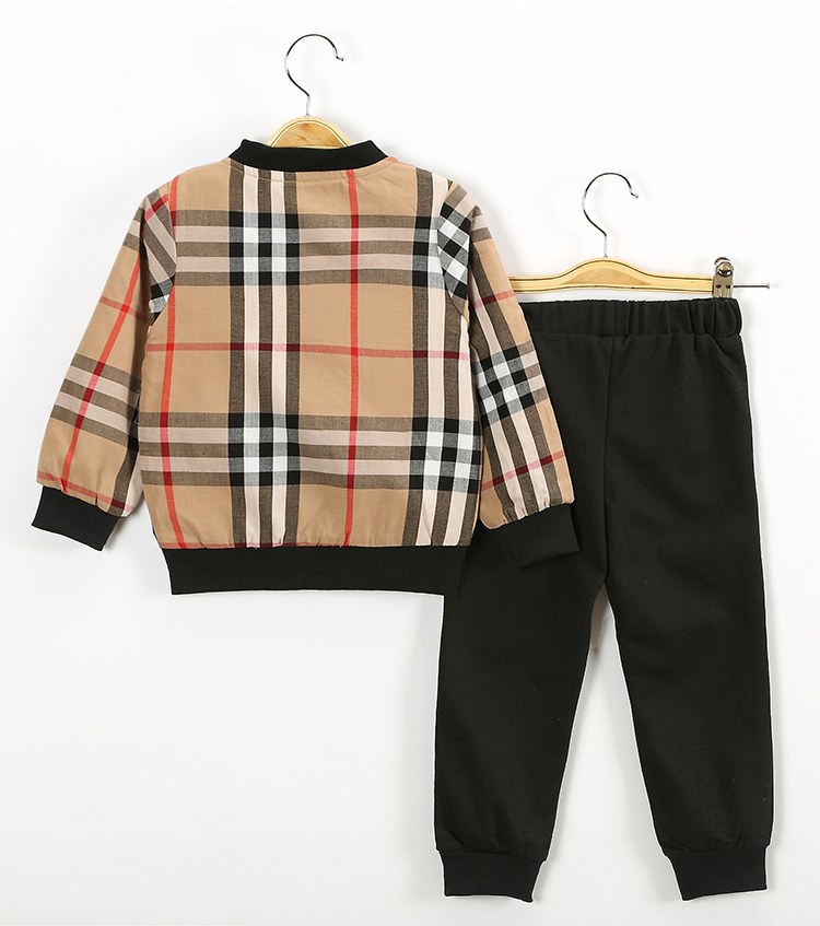 Wholesale kids clothes boys clothes casual plaid jacket + pants boys clothing set,vetement enfant vetement garcon free shipping