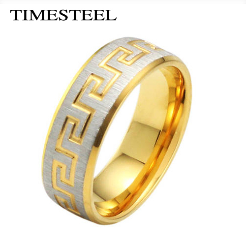 greek key wedding rings mens