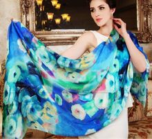 Fashion Womens Ladies 100 Silk Scarf Party Wraps Shawl Stole Bow Beach Long Scarves