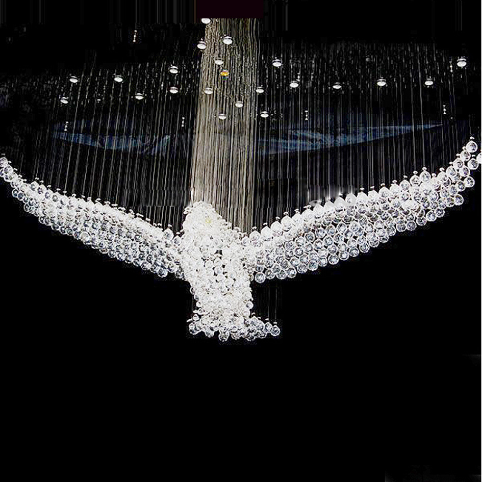 Acquista all'ingrosso online led steel crystal chandelier da ... Lampadari moderni cristallo e acciaio