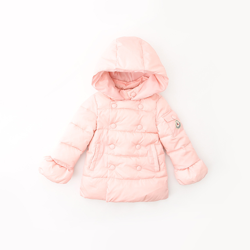New 2015 Kids Girls winter Coat Christmas Outerwear Baby Girl solid long Jacket Coat Children cotton-padded Warm Clothes 3 color