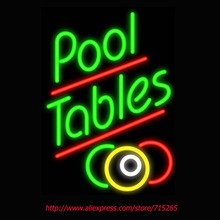 Pool Tables Neon Sign Board Neon Bulbs Light Guarage Display Real GlassTube Custom Handcrafted Business Light Decorate 20×15
