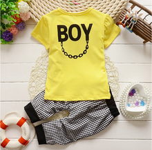 2015 new Fashion spring summer autumn Childrens boys clothing set children twinset kids clothes set
