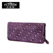 2016 Vintage Genuine Leather Lady Women Clutch Long Wallet Card Holder Case Purse